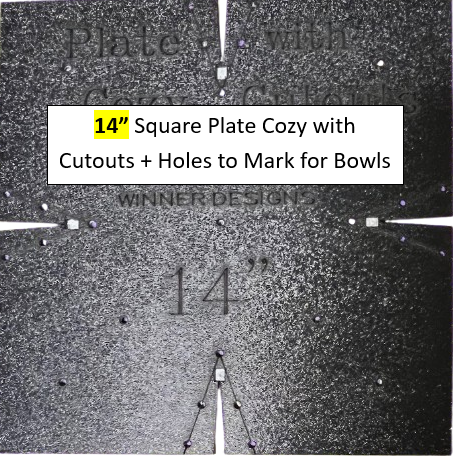 Microwave Bowl & Plate Cozy Templates with CUTOUTS - New!