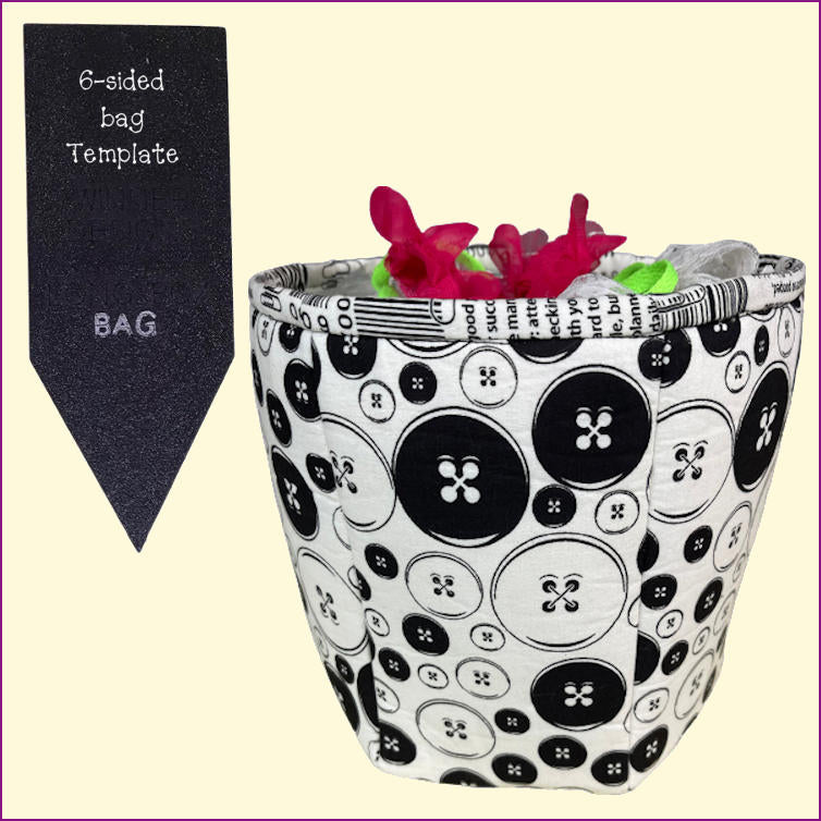 Box Bag Template - 6-sided Long