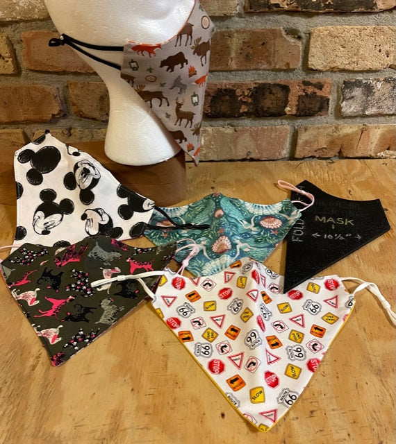 Face Mask Templates - Bandana Style