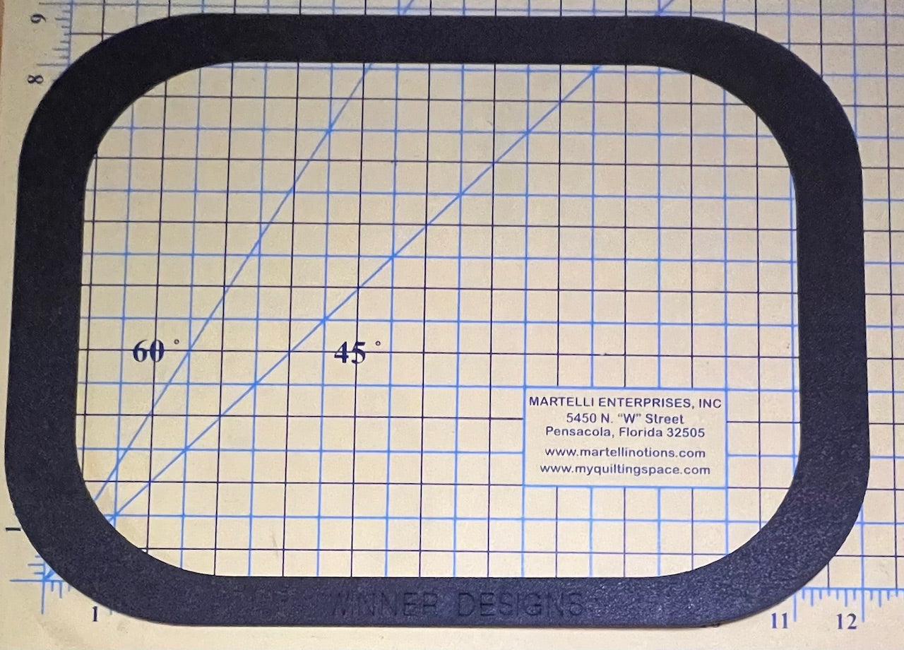 Cosmetic Bag, Fussy Cut Frame, Ruler