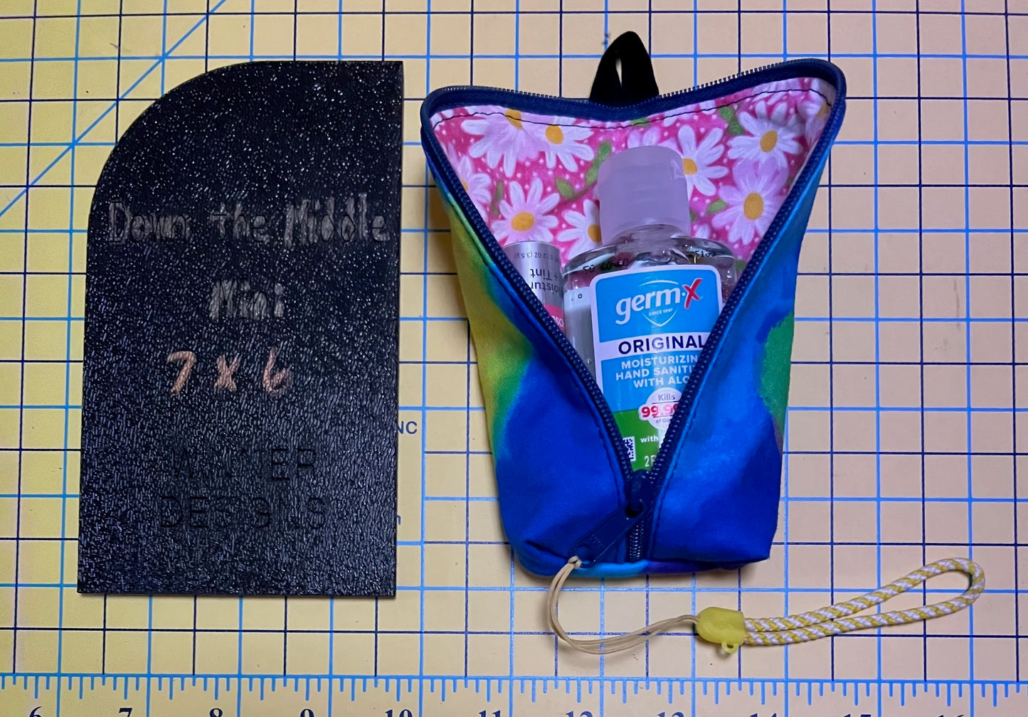 Down the Middle Mini Bag Template for Hand Sanitizer