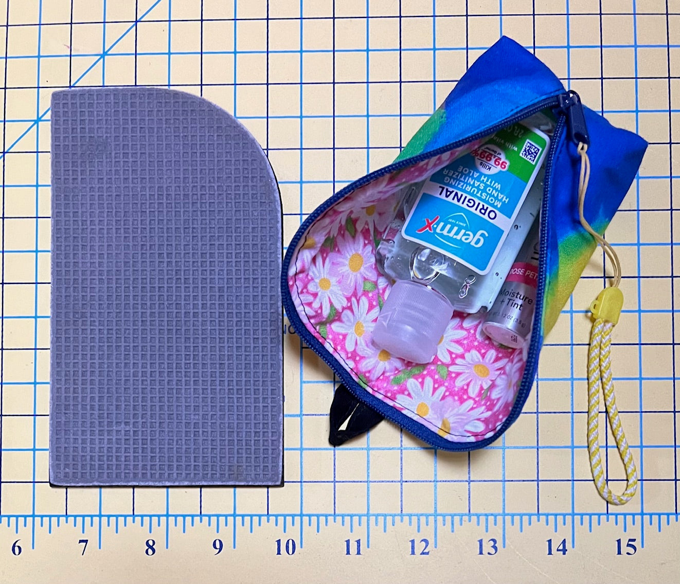 Down the Middle Mini Bag Template for Hand Sanitizer