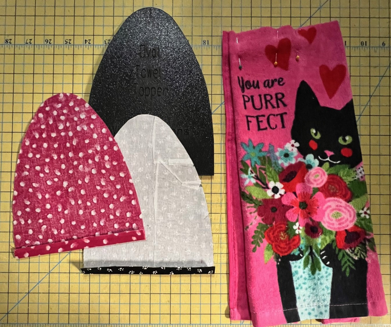 Towel Topper Oval Tab Top Template