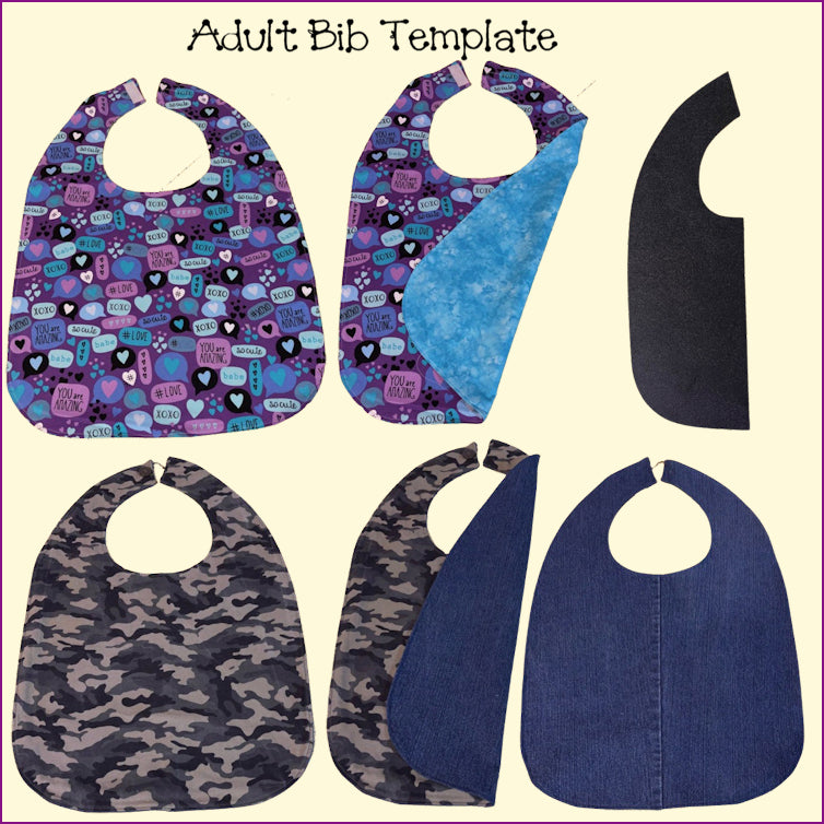 Adult Bib Templates - 2 Options!