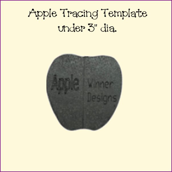 Apple Templates for Potholders, Coasters & more 3.75", 6" & 8"