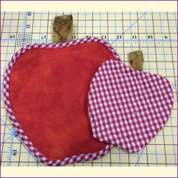 Apple Templates for Potholders, Coasters & more 3.75", 6" & 8"