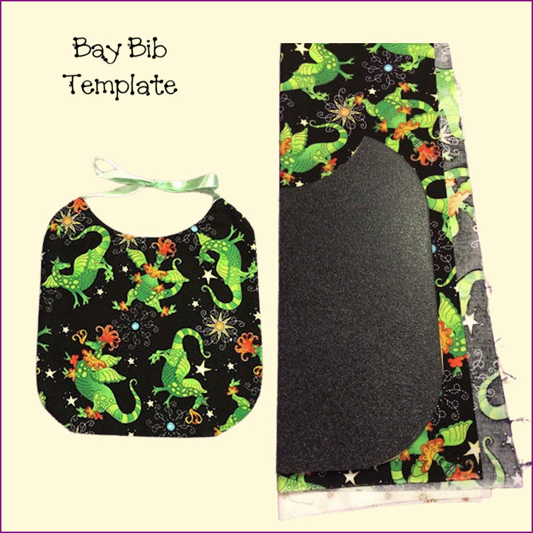 Baby Bib Templates with Elastic Closure - 2 sizes