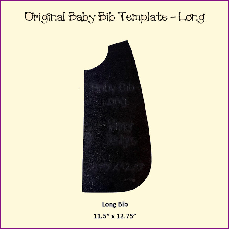 Baby Bib Templates with Elastic Closure - 2 sizes