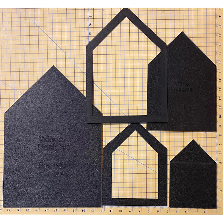 Box Bag 3 Templates, 2 Fussy Cut Frames Bundle
