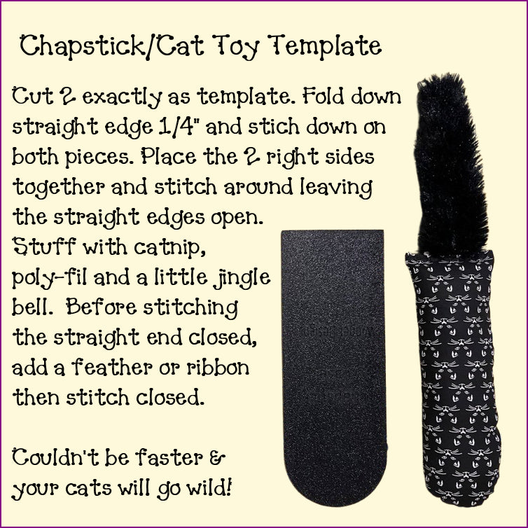 Chapstick Case /Cat Toy/Wrist Band Template