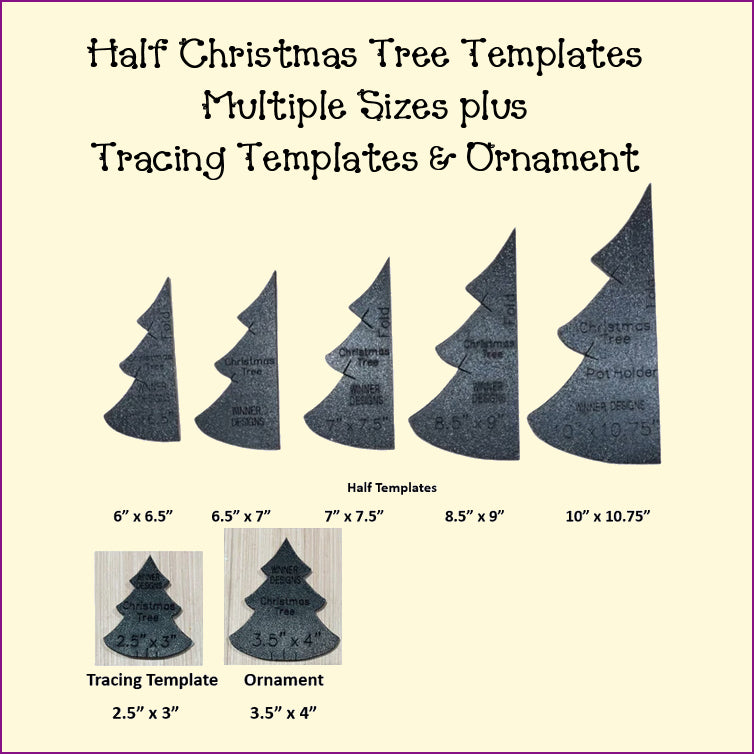 Christmas Tree Full & Half Templates