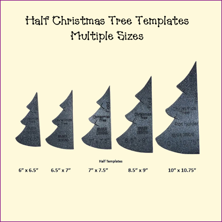 Christmas Tree Full & Half Templates