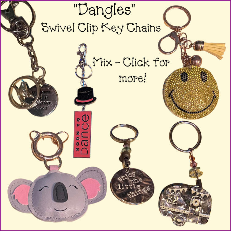 Dangles: Hardware Swivel Clip/Key Chain: Mix