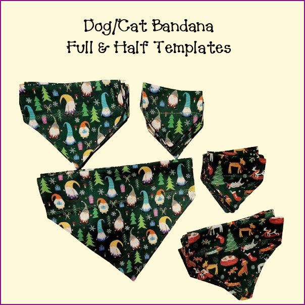 Dog Cat Bandanas - Traditional Collar Insert Style