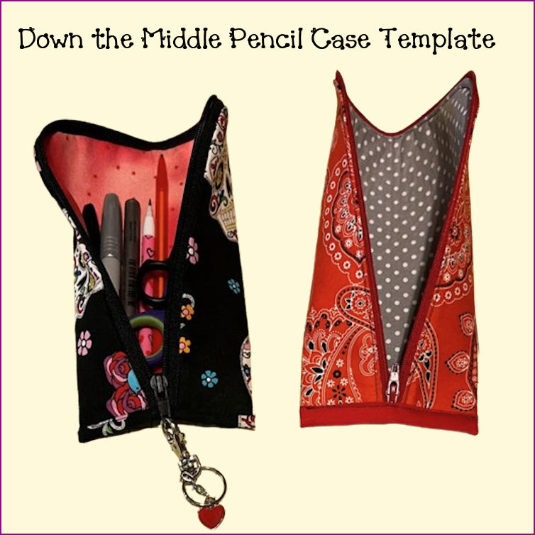 Down the Middle -2 sizes: Pencil Case or Travel Hand Sanitizer Case