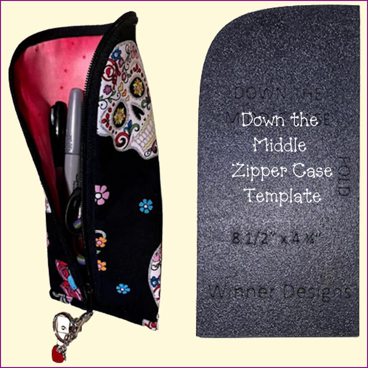 Down the Middle -2 sizes: Pencil Case or Travel Hand Sanitizer Case
