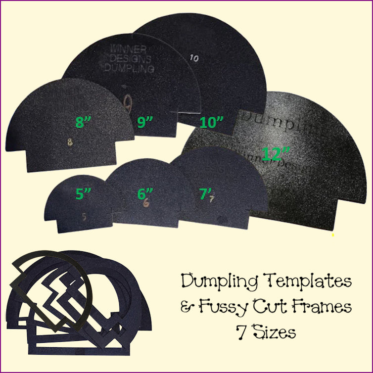 Dumpling Templates, (7 sizes!) Fussy Cuts, Gussets/Inserts, Bundles
