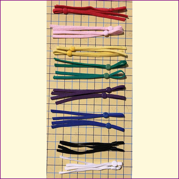 Elastics with Stoppers - Hair Towel Wrap, Masks, Bags, Cases