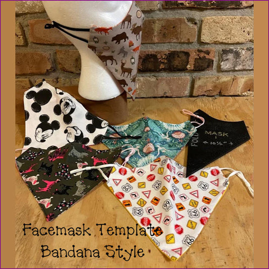 Face Mask Templates - Bandana Style