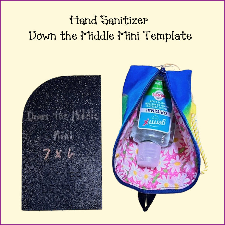 Down the Middle Mini Bag Template for Hand Sanitizer