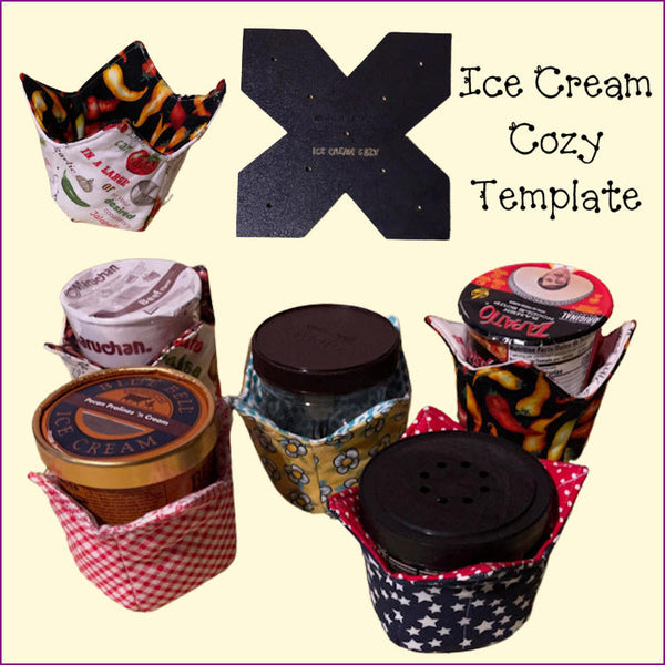 Microwave Bowl Cozy 10.5” Bundle - Template, Cotton Batting