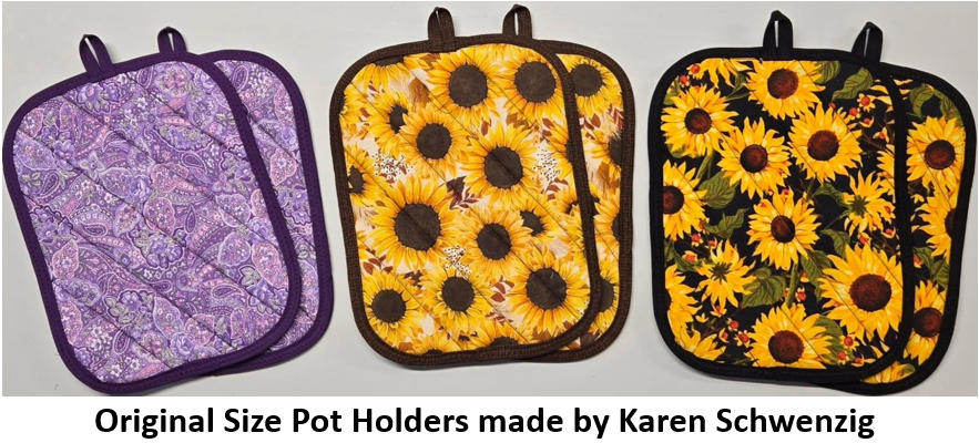 Angled Pockets Pot Holder Template Set