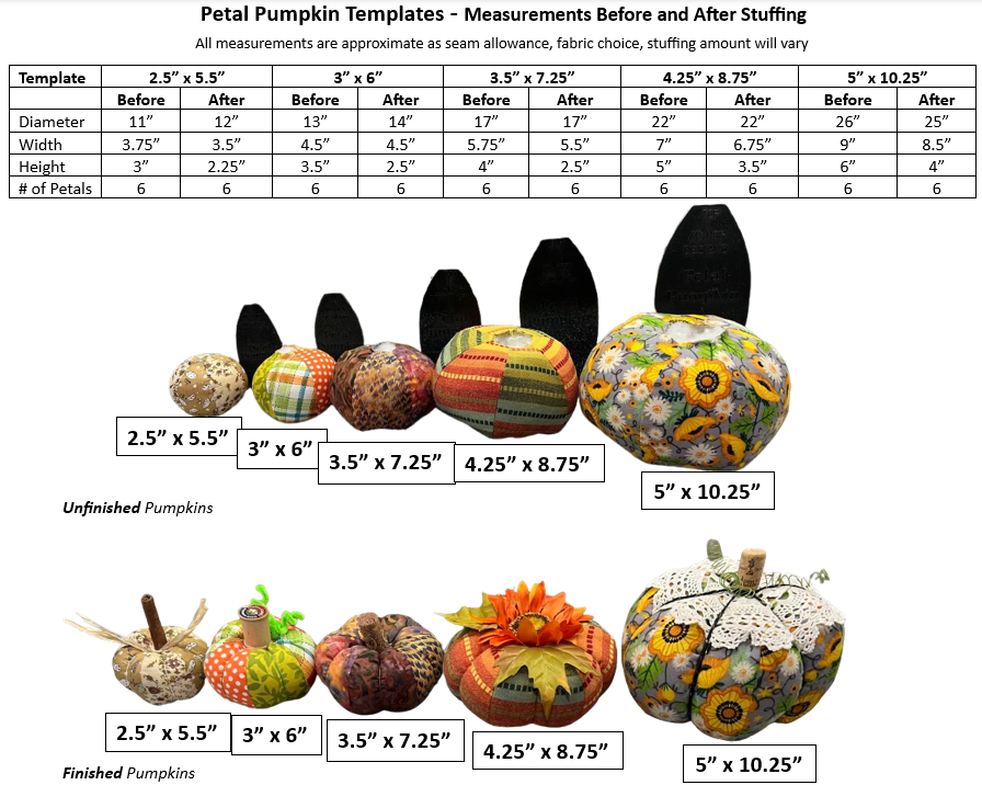 Pumpkin Petal Templates