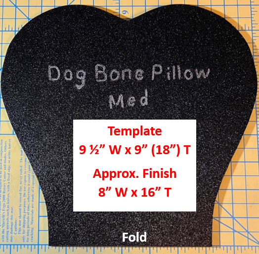 Dog Bone Templates XS, Sm, Med - Toy, Neck Pillows