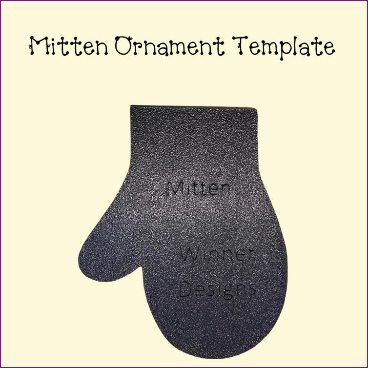 Christmas Mitten Ornament Template