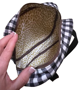 Cosmetic Bag, Fussy Cut Frame, Ruler