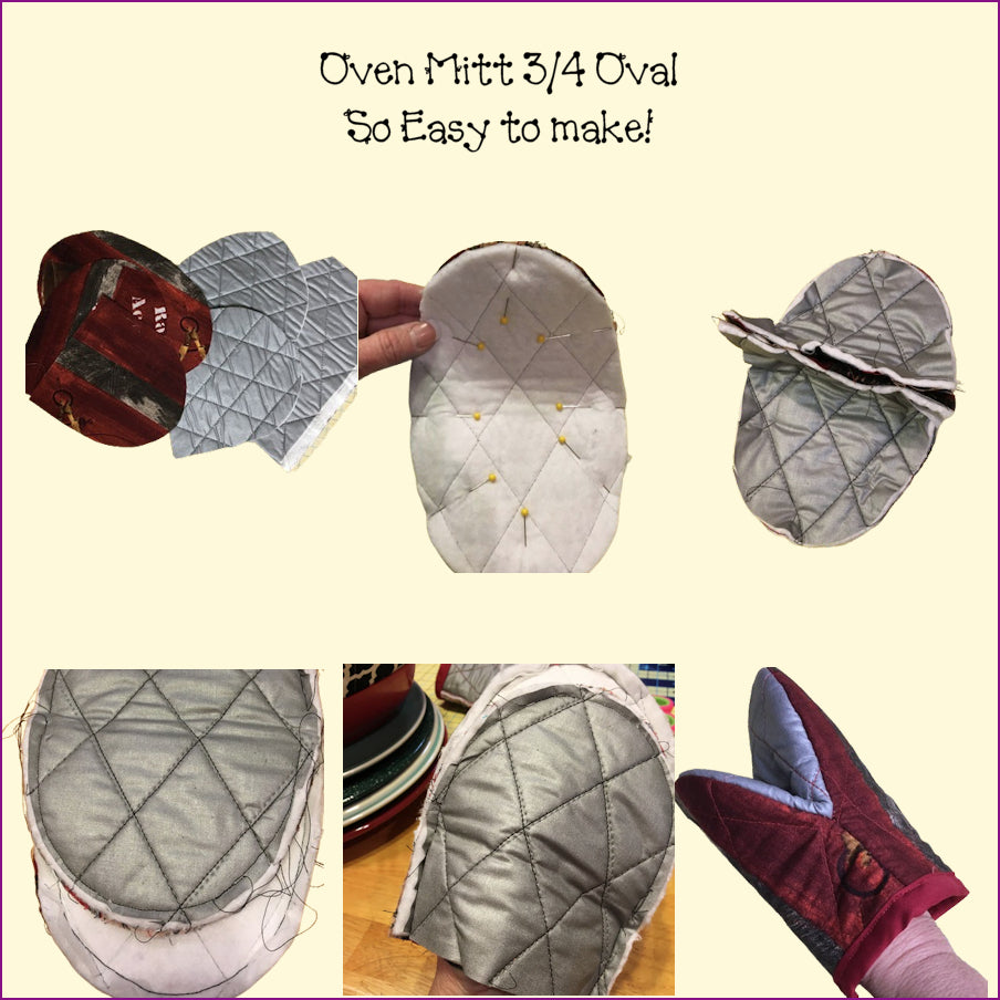 Oven Mitt - 3/4 Oval - 2 Sizes