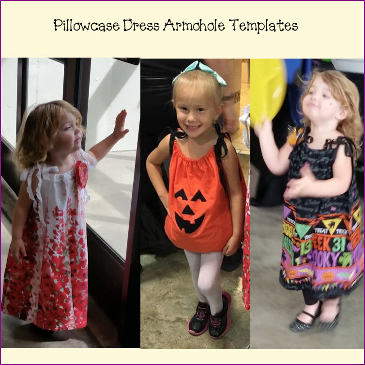 Pillowcase Dress Armholes Template Set