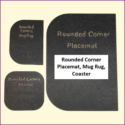 Placemats, Mug Rugs, Coasters - Angled/Round Corners
