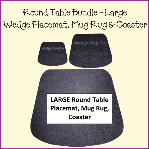 Placemats, Mug Rugs, Coasters - Round Table