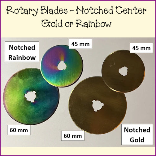 Rotary Cutter Blades - Round & Notched Centers