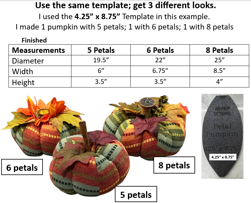 Pumpkin Petal Templates