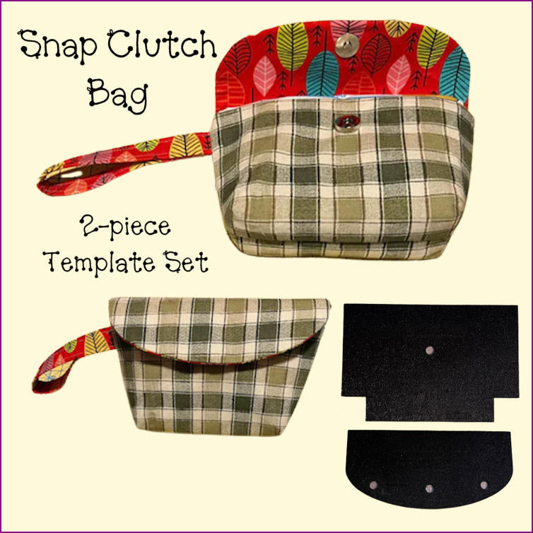 Snap Clutch Pouch 2 Piece Template Set