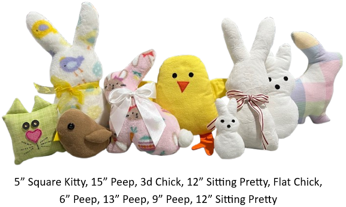 Easter Stuffies - Bunnies, Peeps, Chicks