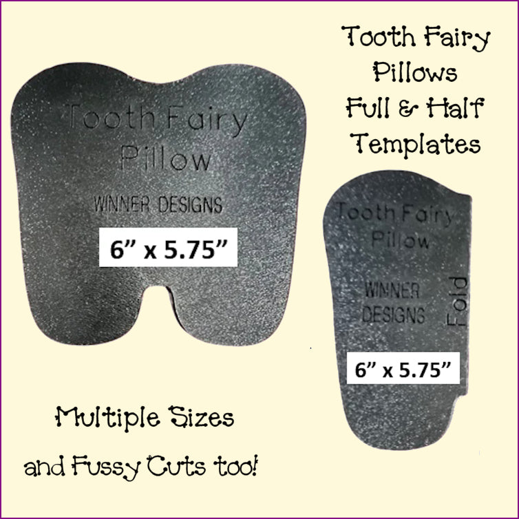 Tooth Fairy Pillow Full or Half Template 2 sizes