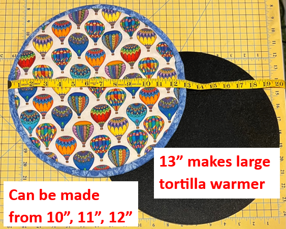 Tortilla Warmer Complete Circle Templates