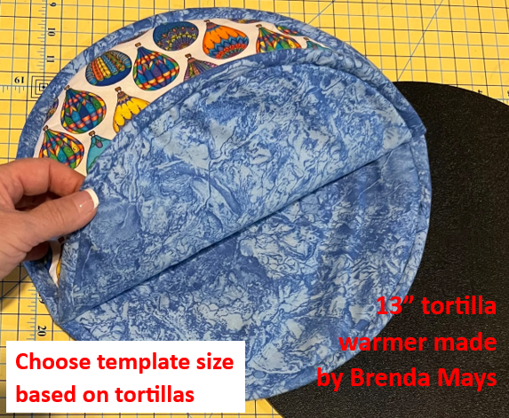 Tortilla Warmer Complete Circle Templates