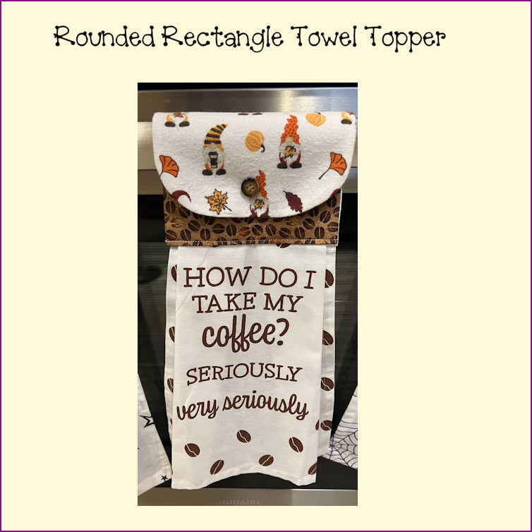 Towel Topper - Rounded Rectangle Template