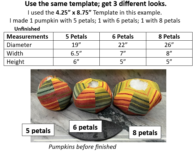 Pumpkin Petal Templates