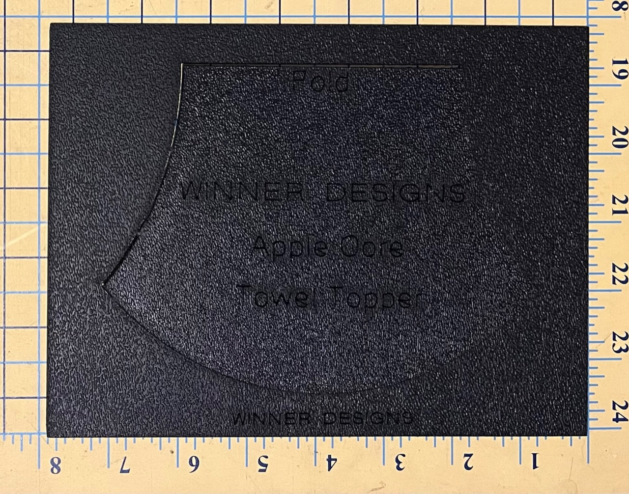 Towel Topper - Apple Core & Fussy Cut Frame V2