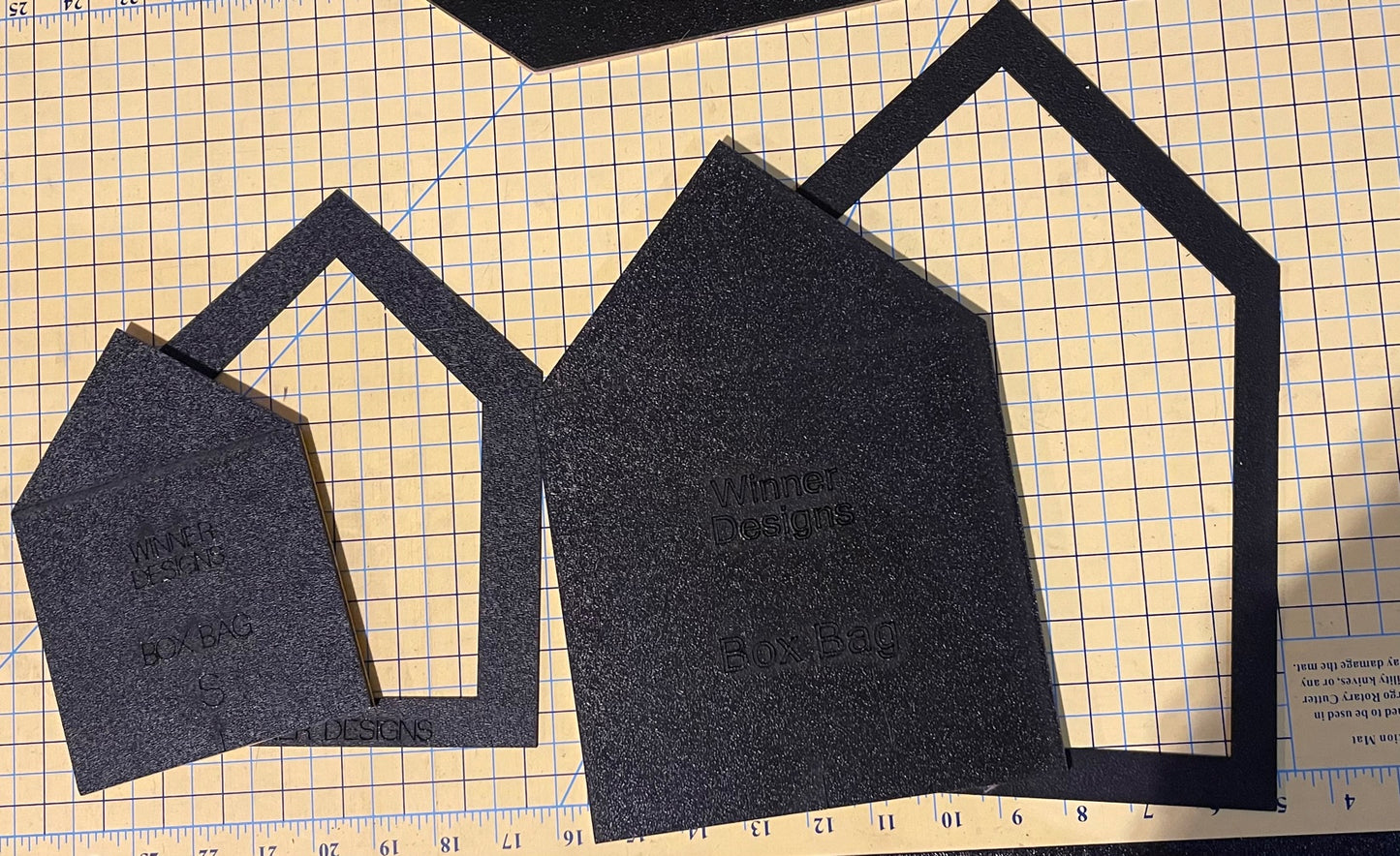 Box Bag 3 Templates, 3 Fussy Cut Frames Bundle