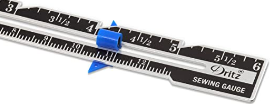 Sewing Gauge with Sliding Marker