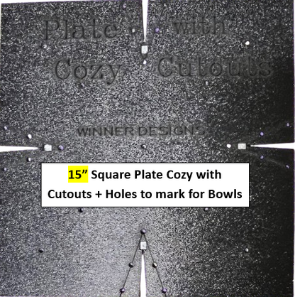 Microwave Bowl & Plate Cozy Templates with CUTOUTS - New!
