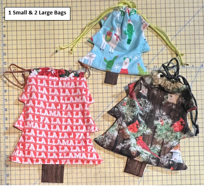 Christmas Tree Drawstring Bag Templates