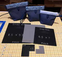 Snap Bag Templates - 3 Sizes