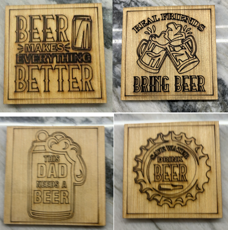 Laser Engraved Coasters